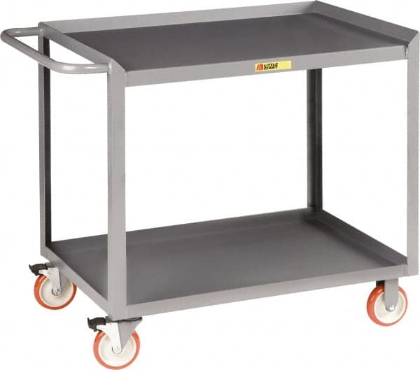 Little Giant - 1,200 Lb Capacity, 2 Shelf Mobile Workbench - 36" Wide x 24" Deep x 35-1/2" High, Steel - Benchmark Tooling