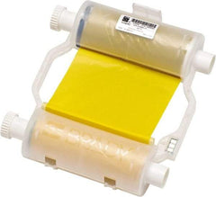 Brady - 4.33" Wide, Yellow & White Resin Ribbon 1 Color Ribbon Cartridge - For BBP30 Label Printer, BBP33 Label Printer, BBP35 Multicolor Sign & Label Printer, BBP37 Color & Cut Sign & Label Printer, BradyPrinter S3100, BBP31 Sign & Label Printer - Benchmark Tooling