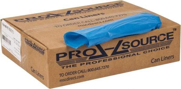 PRO-SOURCE - 1 mil Thick, Heavy-Duty Trash Bags - 40" Wide x 46" High, Clear Blue - Benchmark Tooling