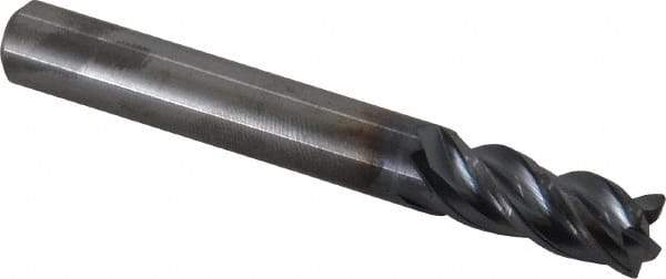 Kennametal - 5/16", 4 Flute, Solid Carbide, 0.015" Corner Radius End Mill - 2-1/2" OAL, 3/4" LOC - Benchmark Tooling