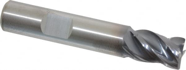 Kennametal - 7/16", 4 Flute, Solid Carbide, Corner Chamfer End Mill - 2-1/2" OAL, 5/8" LOC - Benchmark Tooling