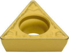 Sumitomo - TPMT331 EMU Grade AC820P Carbide Turning Insert - Al2O3 Finish, 60° Triangle, 3/8" Inscr Circle, 3/16" Thick, 1/64" Corner Radius - Benchmark Tooling