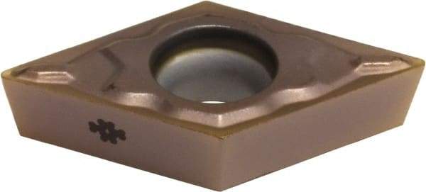 Sumitomo - DCMT32.51 ELU Grade AC530U Carbide Turning Insert - TiAlN/AlCrN Finish, 55° Diamond, 3/8" Inscr Circle, 5/32" Thick, 1/64" Corner Radius - Benchmark Tooling