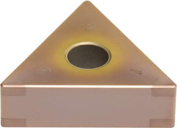 Sumitomo - 6NC-TNGA331 Grade BNC200 PCBN Turning Insert - TiN Finish, 60° Triangle, 3/8" Inscr Circle, 3/16" Thick, 1/64" Corner Radius - Benchmark Tooling