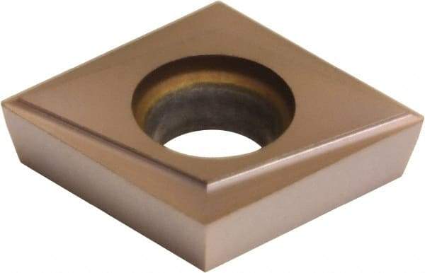 Sumitomo - CPGT321 Grade T3000Z Cermet Turning Insert - TiN/AlN Finish, 80° Diamond, 3/8" Inscr Circle, 1/8" Thick, 1/64" Corner Radius - Benchmark Tooling