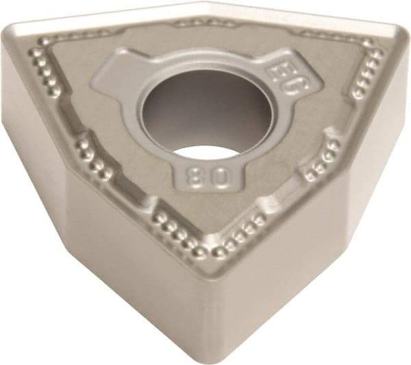 Sumitomo - WNMG432 EEG Grade EH510 Carbide Turning Insert - Uncoated, 80° Trigon, 1/2" Inscr Circle, 3/16" Thick, 1/32" Corner Radius - Benchmark Tooling