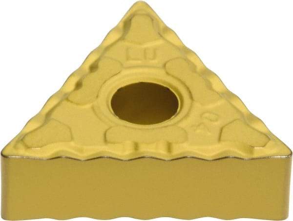 Sumitomo - TNMG332 ELU Grade AC810P Carbide Turning Insert - Al2O3 Finish, 60° Triangle, 3/8" Inscr Circle, 3/16" Thick, 1/32" Corner Radius - Benchmark Tooling