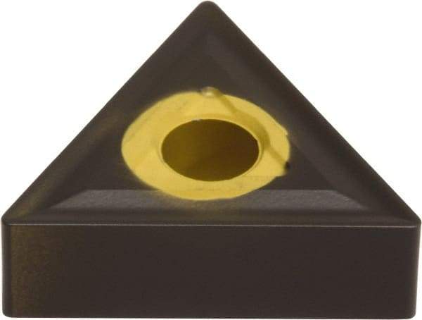 Sumitomo - TNMG332 EGZ Grade AC415K Carbide Turning Insert - Proprietary Finish, 60° Triangle, 3/8" Inscr Circle, 3/16" Thick, 1/32" Corner Radius - Benchmark Tooling