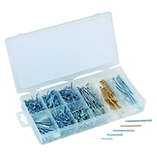 550 Pieces Nail Assortment - Brad nails, finishing nails and masonry nails - Benchmark Tooling