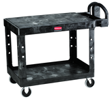 Utility Cart 2- Shelf (flat) 24 x 36 - Push Handle -- Storage compartments, holsters and hooks -- 500 lb capacity - Benchmark Tooling