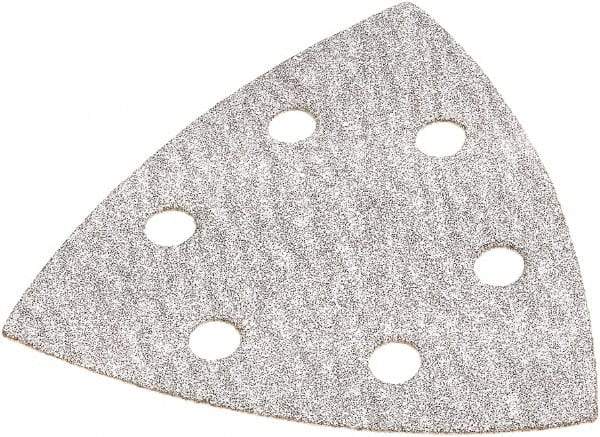 DeWALT - 80 Grit, Aluminum Oxide TriangleSanding Sheet - 3-1/2" Long x 3-3/4" Wide, Medium Grade, Weighted Cloth Backing - Benchmark Tooling