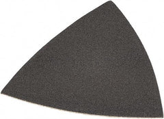 DeWALT - 220 Grit, Aluminum Oxide TriangleSanding Sheet - 3-1/2" Long x 3-3/4" Wide, Very Fine Grade, Weighted Cloth Backing - Benchmark Tooling