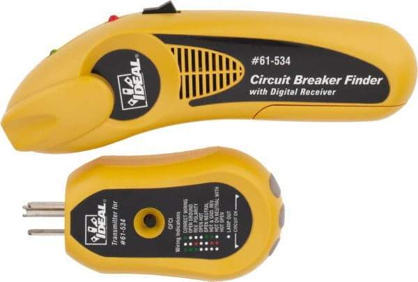 Ideal - 240 to 120 VAC, 47 to 63 Hz, Screenless Circuit Breaker Finder - 9 Volt, Includes GFCI Receptacle Tester, Noncontact Voltage Sensor - Benchmark Tooling