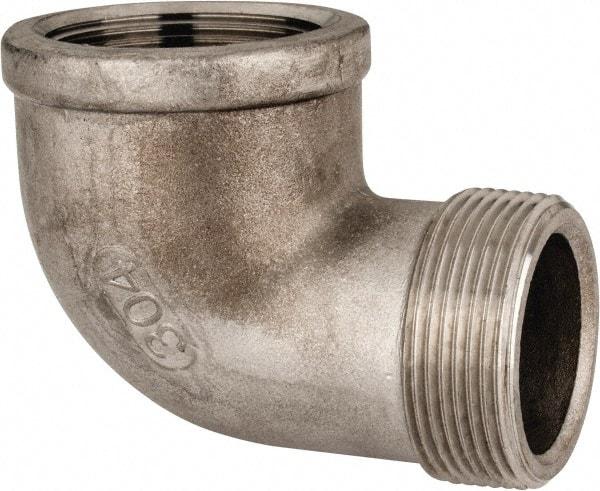 Value Collection - 1-1/2" Grade 304 Stainless Steel Pipe 90° Street Elbow - FNPT x MNPT End Connections, 150 psi - Benchmark Tooling