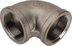 Value Collection - 1-1/2" Grade 316 Stainless Steel Pipe 90° Elbow - FNPT x FNPT End Connections, 150 psi - Benchmark Tooling