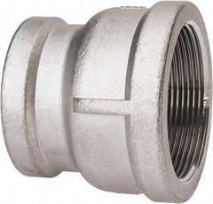 Value Collection - 2 x 1-1/2" Grade 316 Stainless Steel Pipe Reducer Coupling - FNPT x FNPT End Connections, 150 psi - Benchmark Tooling