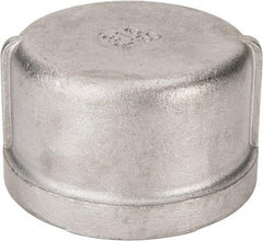 Value Collection - 2" Grade 316 Stainless Steel Pipe End Cap - FNPT End Connections, 150 psi - Benchmark Tooling