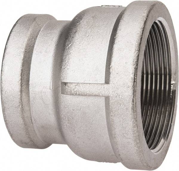 Value Collection - 1-1/4 x 1" Grade 316 Stainless Steel Pipe Reducer Coupling - FNPT x FNPT End Connections, 150 psi - Benchmark Tooling