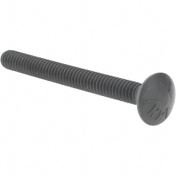 Value Collection - 1/4-20 UNC 2-1/2" Length Under Head, Standard Square Neck, Carriage Bolt - Grade 5 Steel, Zinc-Plated Finish - Benchmark Tooling