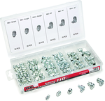 110 Pc. Grease Fitting Assortment - stright and 90 degree fittings - Benchmark Tooling