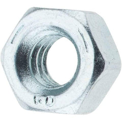 Value Collection - 1/4-20 UNC Steel Right Hand Hex Nut - 7/16" Across Flats, 7/32" High, Zinc-Plated Finish - Benchmark Tooling