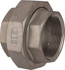 Value Collection - 2" Grade 316 Stainless Steel Pipe Union - FNPT x FNPT End Connections, 150 psi - Benchmark Tooling