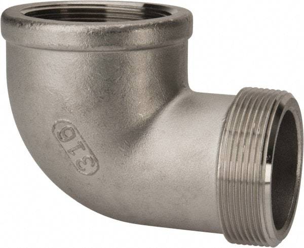 Value Collection - 2" Grade 316 Stainless Steel Pipe 90° Street Elbow - FNPT x MNPT End Connections, 150 psi - Benchmark Tooling