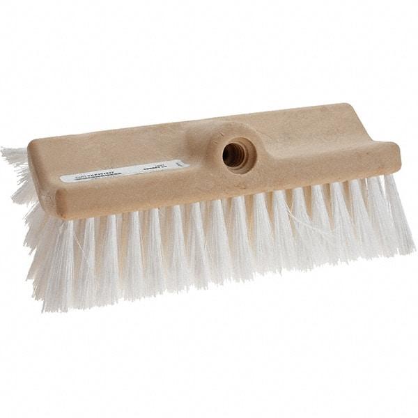 Weiler - Synthetic Scrub Brush - 10" Long Head, White - Benchmark Tooling