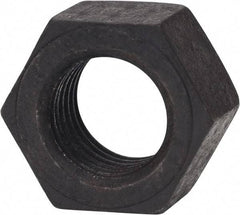 Made in USA - 1-8 UNC Steel Right Hand Hex Nut - 1-1/2" Across Flats, 55/64" High, Zinc Yellow Dichromate Finish - Benchmark Tooling