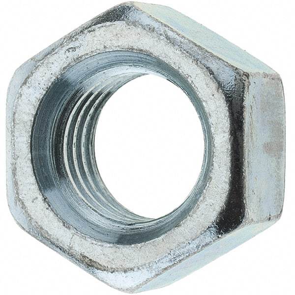 Value Collection - 3/4-10 UNC Steel Right Hand Hex Nut - 1-1/8" Across Flats, 0.6406" High, Zinc-Plated Finish - Benchmark Tooling