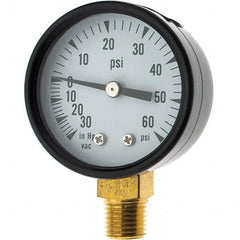 Value Collection - Vacuum Gauges Type: Analog Vacuum Gauge Thread Size: 1/4 - Benchmark Tooling