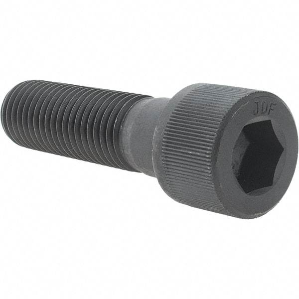 Value Collection - 1-1/8 - 7 UNC Hex Socket Drive, Socket Cap Screw - Alloy Steel, Black Oxide Finish, Partially Threaded, 4" Length Under Head - Benchmark Tooling