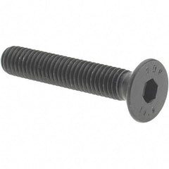 Value Collection - M6x1.00 Metric Coarse Hex Socket Drive, 90° Flat Screw - Grade 12.9 Alloy Steel, Black Oxide Finish, Fully Threaded, 35mm OAL - Benchmark Tooling