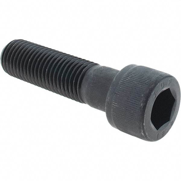 Value Collection - M24x3.00 Metric Coarse Hex Socket Drive, Socket Cap Screw - Grade 12.9 Alloy Steel, Black Oxide Finish, Partially Threaded, 90mm Length Under Head - Benchmark Tooling