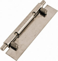 Value Collection - 4" Long x 1" Wide x 0.05" Thick, Keeper Hinge - Stainless Steel - Benchmark Tooling