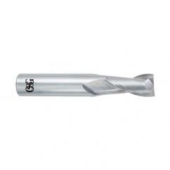 11/16 Dia. x 4 Overall Length 2-Flute Square End Solid Carbide SE End Mill-Round Shank-Center Cutting-Uncoated - Benchmark Tooling