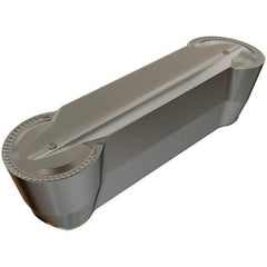 Iscar - 840GDMY F Grade IC808, 8mm Cutting Width Carbide Grooving Insert - 4mm Max Depth of Cut, Neutral, 4mm Corner Radius, TiAlN Finish - Benchmark Tooling