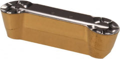 Iscar - 840GDMY Grade IC808, 8mm Cutting Width Carbide Grooving Insert - 0.157" Max Depth of Cut, Neutral, 0.1575" Corner Radius, TiAlN Finish - Benchmark Tooling