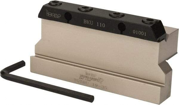 Iscar - Tool Block Style TGTBU, 1.38" Blade Height, 4.331" OAL, 2.2"& OAH, Indexable Cutoff Blade Tool Block - 3/4" Shank Height, 3/4" Shank Width, Series Tang-GripIQ - Benchmark Tooling