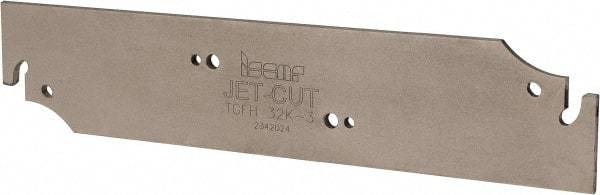 Iscar - 1.26" Blade Height, 0.098" Blade Width, 5-29/32" OAL, Neutral Cut, Single End Indexable Cut-Off Blade - TGFH Blade, Tang-Grip Series - Benchmark Tooling