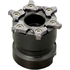 Iscar - Arbor Hole Connection, 0.157" Cutting Width, 0.189" Depth of Cut, 2-1/2" Cutter Diam, 3/4" Hole Diam, 8 Tooth Indexable Slotting Cutter - TRIB-SM Toolholder, TRI Insert, Right Hand Cutting Direction - Benchmark Tooling