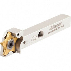 Iscar - External Thread, 0.256" Max Depth of Cut, 0.5mm Min Groove Width, 5.315" OAL, Left Hand Indexable Grooving Cutoff Toolholder - 1" Shank Height x 1" Shank Width, C#-ASH../PENTA 24.. Insert Style, PCH Toolholder Style, Series PentaCut - Benchmark Tooling