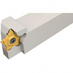 Iscar - External Thread, 0.256" Max Depth of Cut, 0.5mm Min Groove Width, 135mm OAL, Right Hand Indexable Grooving Cutoff Toolholder - 25mm Shank Height x 25mm Shank Width, PENTA 24.. Insert Style, PCH Toolholder Style, Series PentaCut - Benchmark Tooling