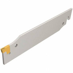 Iscar - External Thread, 1.2795" Max Depth of Cut, 1.65mm Min Groove Width, 125mm OAL, Left Hand Indexable Grooving Cutoff Toolholder - 20mm Shank Height x 20mm Shank Width, TAG Insert Style, TGT Toolholder Style, Series Tang-Grip - Benchmark Tooling