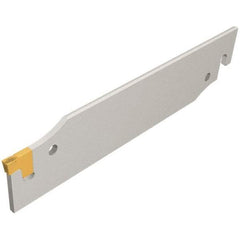 Iscar - External Thread, 1.0236" Max Depth of Cut, 1.65mm Min Groove Width, 125mm OAL, Left Hand Indexable Grooving Cutoff Toolholder - 16mm Shank Height x 16mm Shank Width, TAG Insert Style, TGT Toolholder Style, Series Tang-Grip - Benchmark Tooling