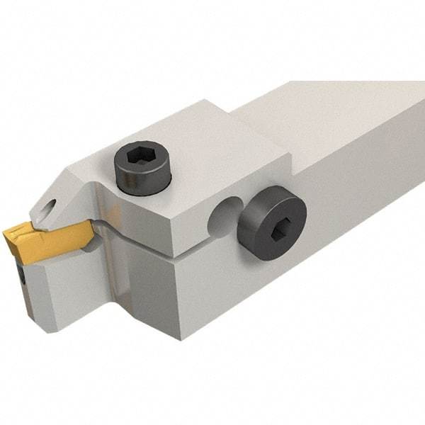 Iscar - GHD, External, Left Hand, 9mm Max Depth of Cut, 2.8 to 4mm Groove Width, Indexable Grooving Tool Holder - GI.., TIP Insert Compatibility, 25mm Shank Height, 25mm Shank Width, 140mm OAL, Through Coolant - Benchmark Tooling