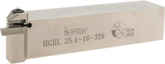Iscar - HGH, External, Left Hand, 0.236" Max Depth of Cut, 0.118" Max Groove Width, Indexable Grooving Tool Holder - HG.. Insert Compatibility, 1" Shank Height, 1" Shank Width, 5" OAL - Benchmark Tooling