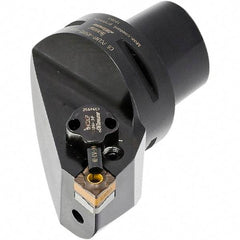 Iscar - Left Hand Cut, Size C5, Various Insert Compatiblity, External Modular Turning & Profiling Cutting Unit Head - 35mm Ctr to Cutting Edge, 60mm Head Length, Through Coolant, Series CAMFIX, Heliturn LD, JetHPLine - Benchmark Tooling