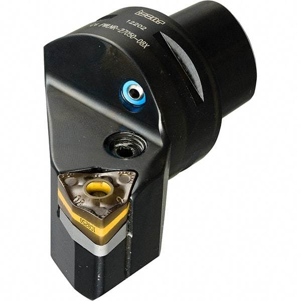 Iscar - Left Hand Cut, Size C4, WNMX Insert Compatiblity, External Modular Turning & Profiling Cutting Unit Head - 27mm Ctr to Cutting Edge, 50mm Head Length, Through Coolant, Series Heliturn - Benchmark Tooling