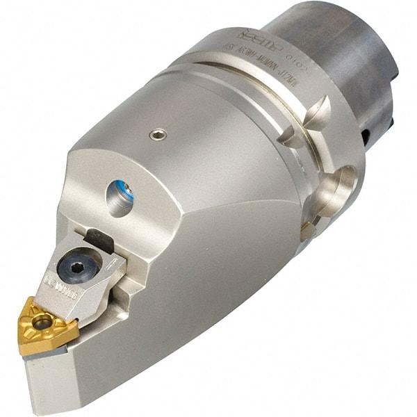 Iscar - Right Hand Cut, Size HSK A63, DN.. Insert Compatiblity, Internal or External Modular Turning & Profiling Cutting Unit Head - 25mm Ctr to Cutting Edge, 110mm Head Length, Through Coolant, Series R-Clamp - Benchmark Tooling